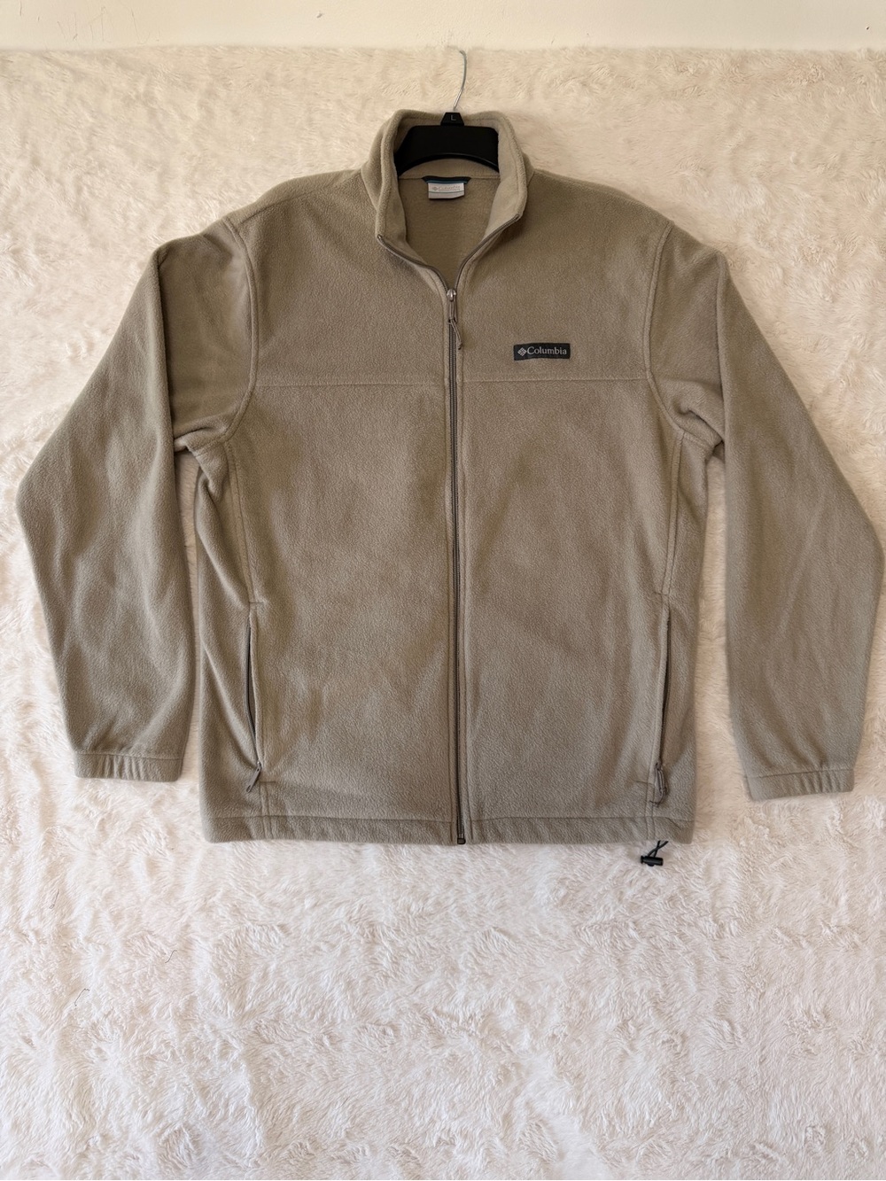Columbia Steens Mountain 2.0 Full Zip Fleece Jacket Tan Khaki Mens Size Large L